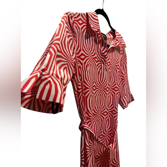 Laundry by Shelli Segal Red Geometric Dress size 4 - Picture 7 of 11